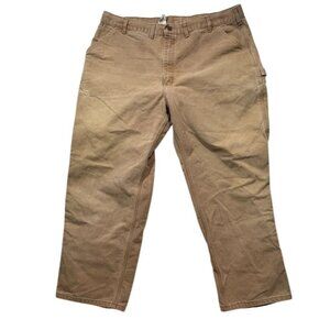 Vtg Carhartt Pants B11 Brown Canvas Dungaree Carpenter Workwear Y2K Mens 44x29